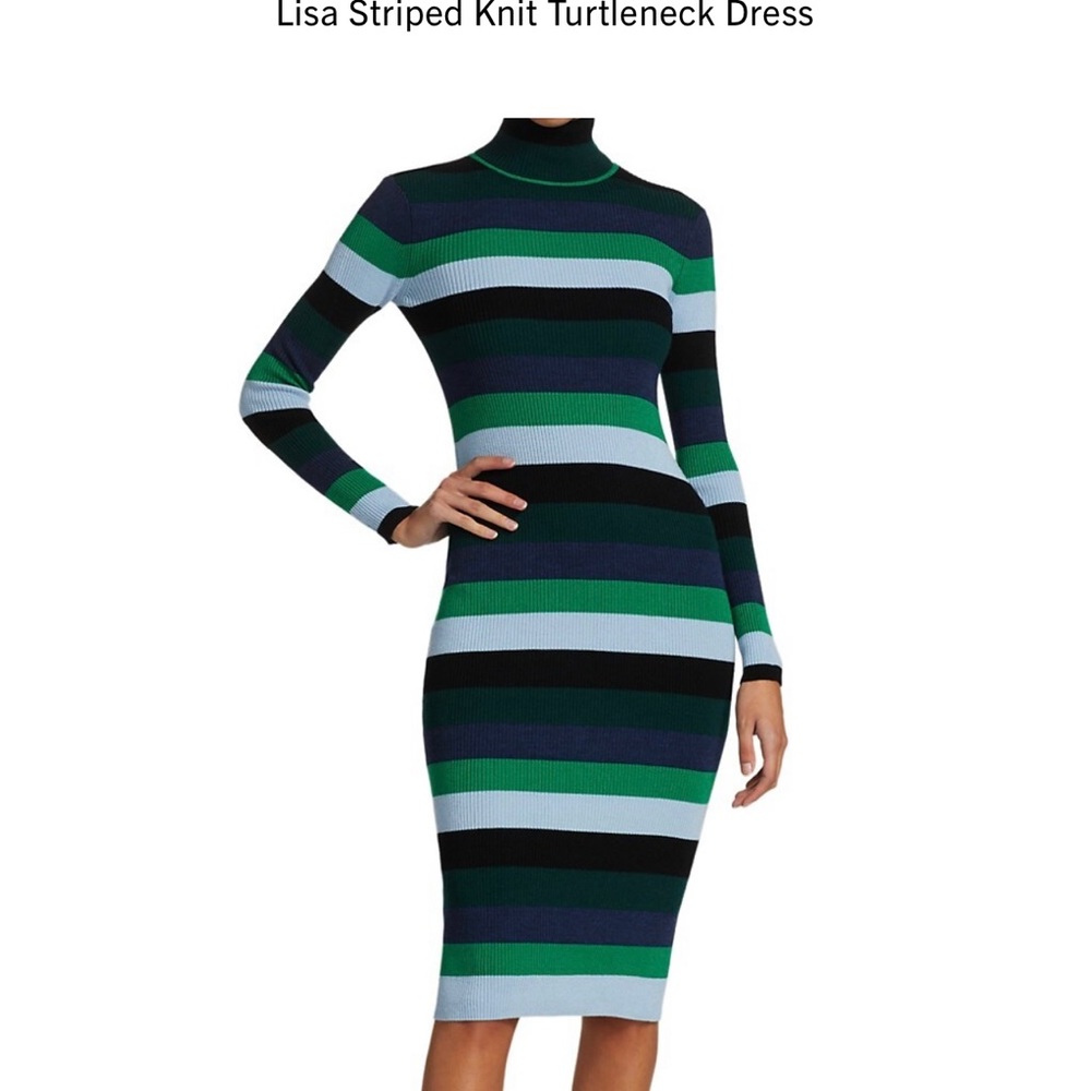 STAUD Midi Turtleneck Sweater Dress